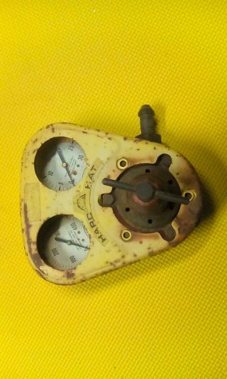 Vtg Smith Hardhat Brass Antique Steampunk Lamp Parts Pressure Regulator Gauges