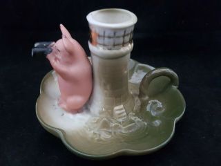 Antique German Pig Fairing " Lighthouse Keeper " {candle Holder} D.  R.  G.  M Potter Hs