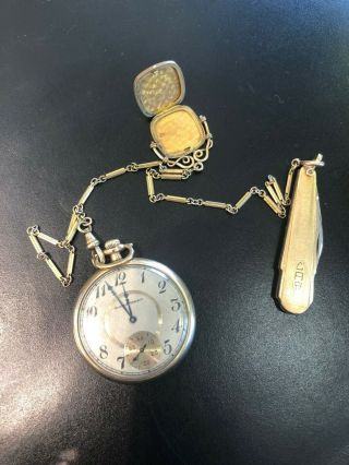 1910 Antique South Bend Gold Filled Pocket Watch 17 Jewel 419 Grade