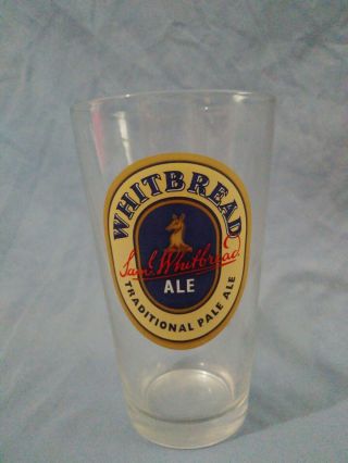 Vintage Whitbread Ale Beer Glass Pint