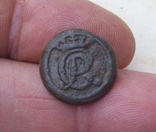 Unresearched Pewter Uniform Button About 1725 Detecting Find