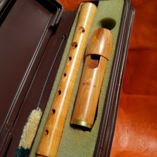 Vtg German Moeck Maple Wood Wooden Recorder Flute 223.