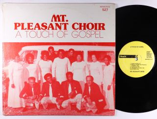Mt.  Pleasant Choir - A Touch Of Gospel Lp - Memorial Black Gospel Blues Vg,  Mp3