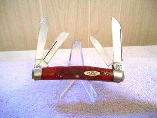 1991 Case Xx Bradford Pa Usa Dr64052 Red Bone Vintage Congress Pocket Knife