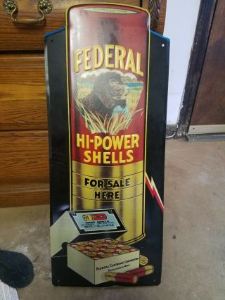 Vintage Federal Cartridge Co Enamaled Tin Sign
