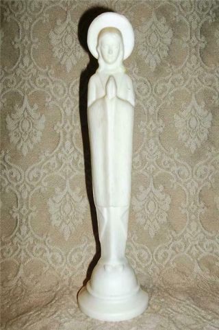 Vintage Catholic Religious Virgin Mary Praying Bvm Madonna Statue Figure W/ Vase