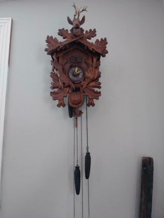 Vintage German Cuckoo Clock - Hunter Cuckoo Clock