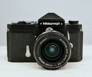 Vintage Nikkormat Nikon Ft 4249901 35mm Film Slr Camera With 1:2.  8 F=24mm Lens