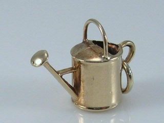 Vintage 3d 9ct Gold Watering Can Charm H/mk 1975 Whc