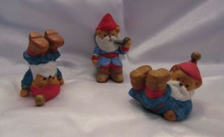 Adorable Set Of 3 Lucy And Me Christmas Gnome Bears