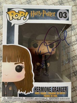 Jk Rowling & Emma Watson Signed Funko Pop Hermione,  Harry Potter 03