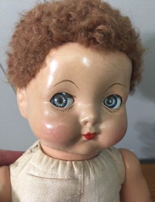Vintage Effanbee Composition Flirty Eye Doll 16 " Sweetie Pie