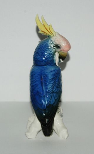 Karl Ens Germany 1900s 8 " Cockatoo Parrot Porcelain Bird Figurine Ens Ceramic