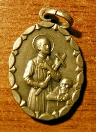 Vintage Ornate St Gerard,  Our Lady Of Perpetual Help Catholic Holy Medal