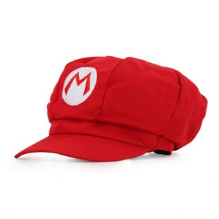 Mario Bros Luigi Cosplay Fancy Dress Hat Cap Red Green Adult Kids Cotton