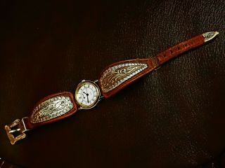 A Really Western Style Watch By Montana Silversmiths With A Battery