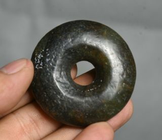 5cm Antique Old China Hongshan Culture Jade Carved Peace Safety Buckle Pendant