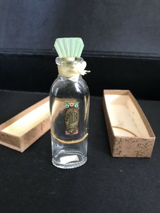 Vintage Spencer South Bend Indiana Perfume Jasmine Empty Bottle