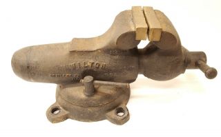 Vintage Wilton 3 1/2 " Bullet Vise - Swivel Base - Machinist Mechanic Tool Vise