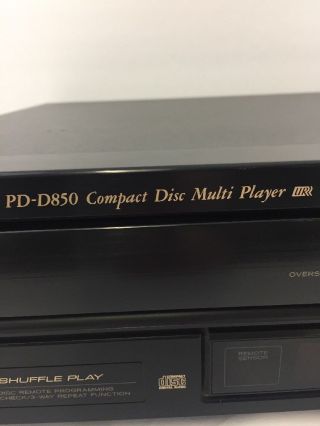 Vintage TEAC 5 Disc CD Changer Multi Player PD - D850 Digital Processing 3