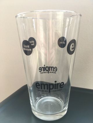 Empire Brewing Company Nos Syracuse Ny Pint Glass Drink Beer Liquid Pleasure