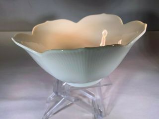 Set of 6 vintage 1970 ' s Chinese white porcelain bowl dish lotus petal shaped 2