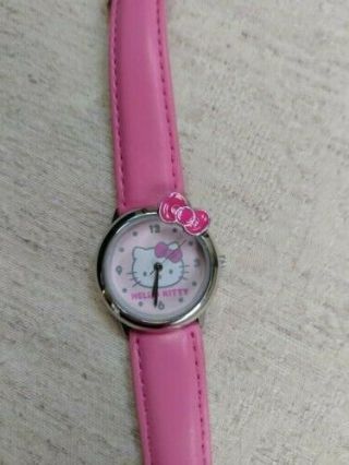 Vintage Hello Kitty Watch Big Pink Bow On Watch Face Nos Sanrio 2012
