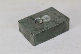 A Early 19th C Pewter Snuff Box In Old Surface &