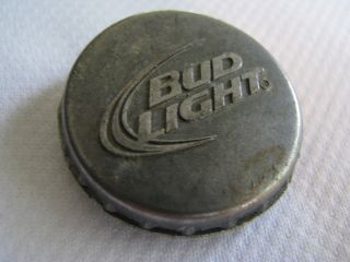 Vintage Silver Gray Metal Bottle Opener Bud Light Budweiser Pocket Size Mini