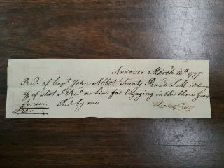 1777 Revolutionary War Pay Order " Three Year Service In The Continental Service "