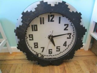 Vintage Cleveland Aztec Clock The Electric Neon Clock Company 26 Inch Real Deal