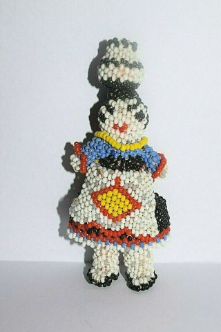Zuni Indian Beaded Doll Maiden Fetish Olla Native American Beadwork 4 "