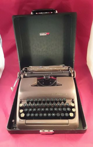 Vintage L.  C.  Smith Corona Portable Typewriter.