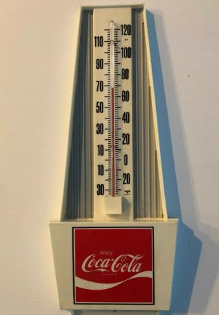 Vintage 1980’s Drink Coca Cola Advertising Thermometer