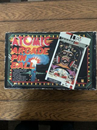 Vintage Tomy 1979 Atomic Arcade Electronic Pinball Machine And Legs