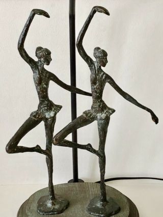Rare Vintage Frederick Cooper Ballerina Dancer Bronze Statue Table Lamp