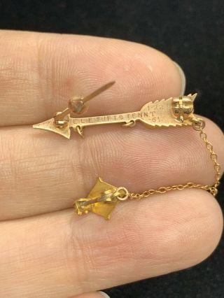Vintage 10K Gold Pi Beta Phi ΠΒΦ Sorority Arrow Badge And One More 3