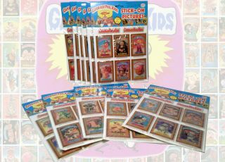 1986 Garbage Pail Kids Stick - On Pictures " Puffy Stickers " Imperial Complete Set