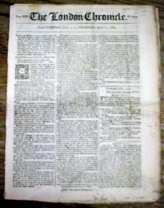 1770 Pre Revolutionary War Newspaper From Year Of The Boston Massacre