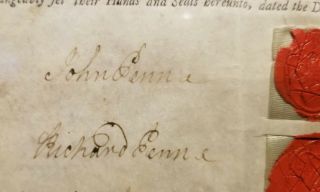 John Penn Signature Signer Of The Declaration Of Independance Indenture 1797