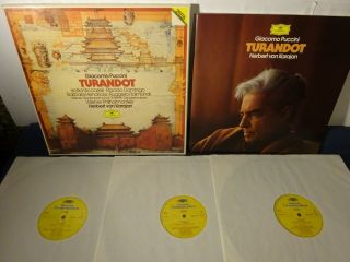 Puccini - Turandot 3lp Box,  Vienna P/o,  Karajan,  Ricciarelli,  Dg 2741 013
