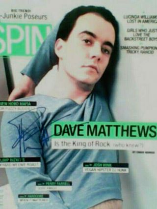 Dave Matthews Band Signed Spin Mag Autographed In Person Photo Proof Vintage