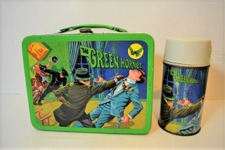Rare 1967 The Green Hornet Metal Lunch Box And Thermos