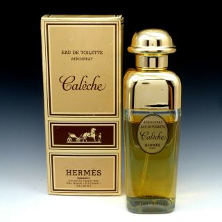Vintage Hermes Caleche 3.  3 Fl Oz Eau De Toilette Spray Perfume Bottle W/ Box