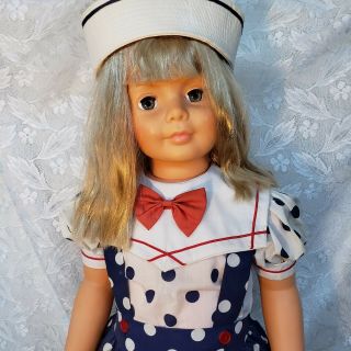 Vintage Ideal Vinyl Patti Playpal Walker Doll G - 35 Blonde 35 "