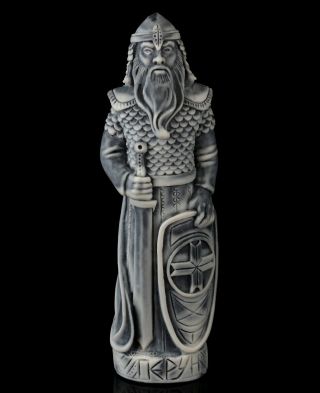 Slavic God Perun Marble Sculpture Figurine Patron Of Thunder Clouds & Lightning