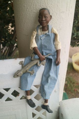 Black African American Doll 15 " Daddy Long Legs Boy Junior