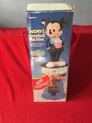 Vintage Mickey Mouse Gumball Machine 60 Years Limited Edition Superior 24” Tall