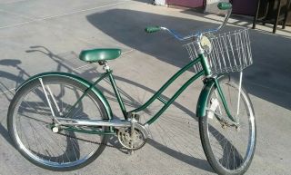 Western Flyer Galaxy Flyer Vintage Bicycle Green 1960 ' s 2