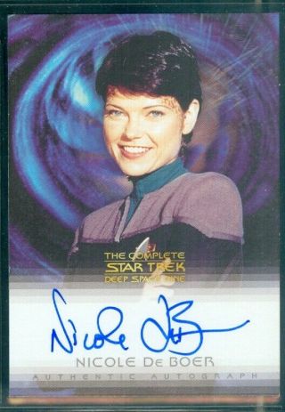 Star Trek Deep Space 9 Complete (a 15) Nicole De Boer As Ezri Dax Auto Card